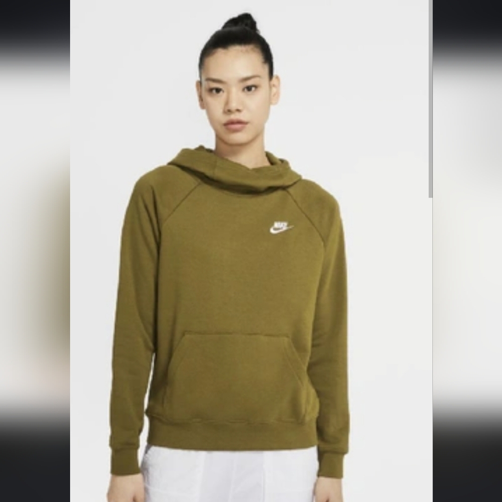Nike Olive Green Funnel Neck Hoodie Women's Size Small